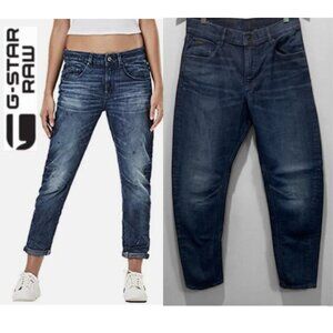 G-Star RAW ARC 3D Boyfriend Barrel Jeans Size 26 Dark Blue Denim